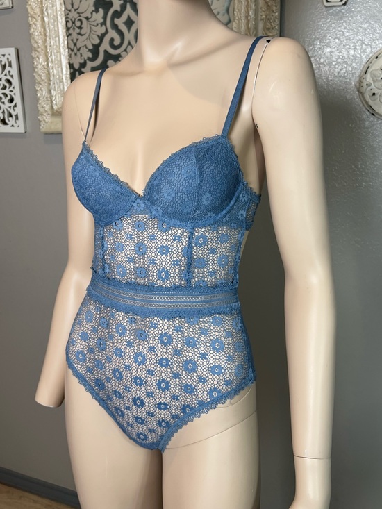 Victoria's Secret Other - Victoria Secret Blue Lace Bodysuit Teddy - Women's Intimates